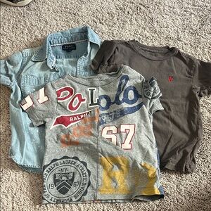 Polo by Ralph Lauren Kids Shirt Set - Blue, Gray, Brown